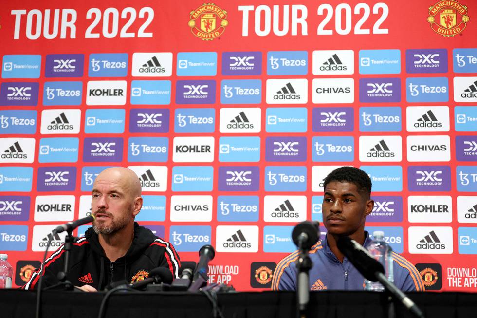 Ten Hag om PSG-ryktene: - "Han blir værende i Manchester United"